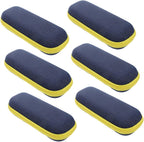 Didiseaon 6pcs Denim Eyeglasses Case Set with Zipper, Anti-pressure Eva Protective Glasses Travel Organizer for Students and Office Use