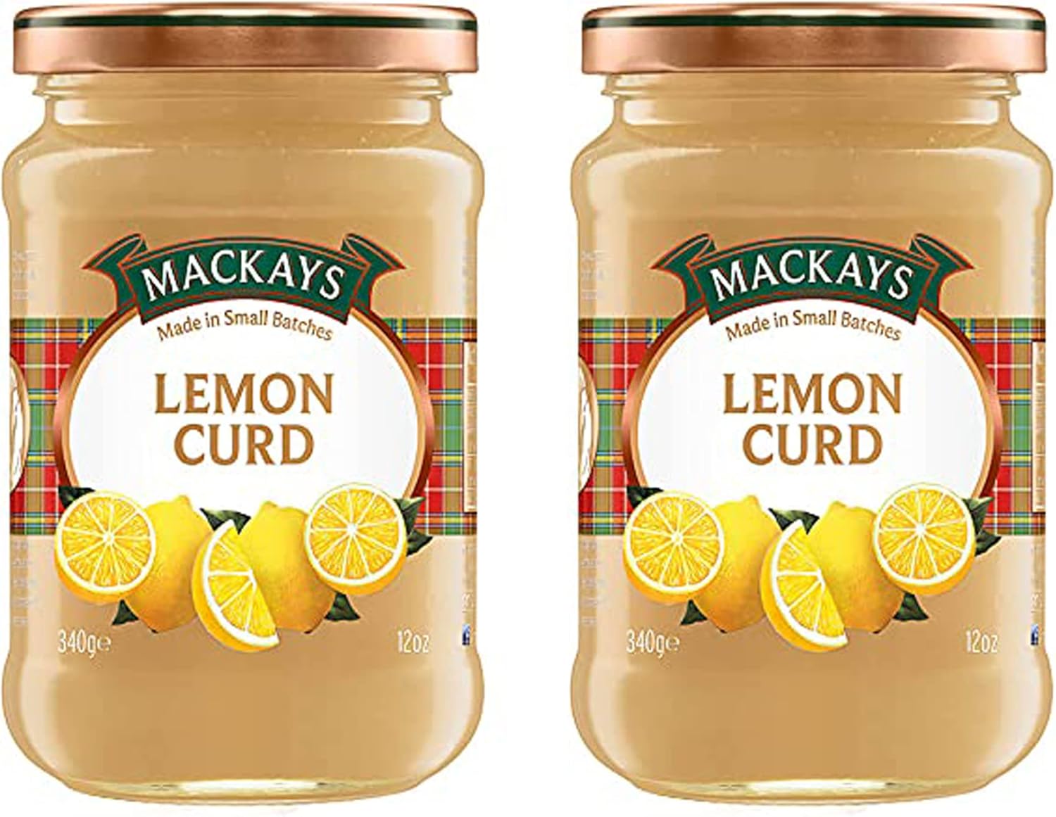 Mackays Lemon Curd, 340g Each (Pack of 2)