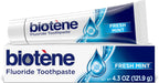 biotène Fluoride Toothpaste for Dry Mouth Symptoms, Bad Breath Treatment and Cavity Prevention, Fresh Mint - 4.3 oz