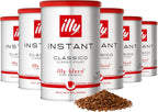 illy Instant Coffee, Classico Medium Roast, 100% Arabica, Premium Italian Coffee, 3.3oz, 6 Pack