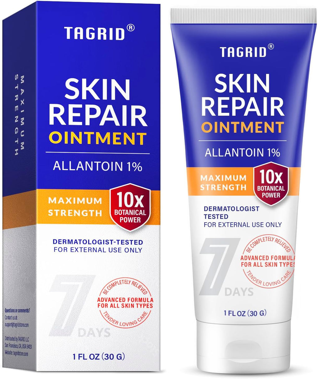 TAGRID Skin Repair Ointment (1 Oz) for Ingrown Hair, Folliculitis, Boils, Angular Cheilitis, Lichen Sclerosis, Impetigo, and Pitted Keratolysis Treatment - Maximum Strength Antifungal Cream