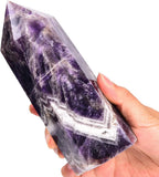 Large Dream Amethyst Healing Crystal Wand Point Obelisk Tower 6 Faceted Reiki Chakra Meditation Therapy 1.5-2.0 LBS