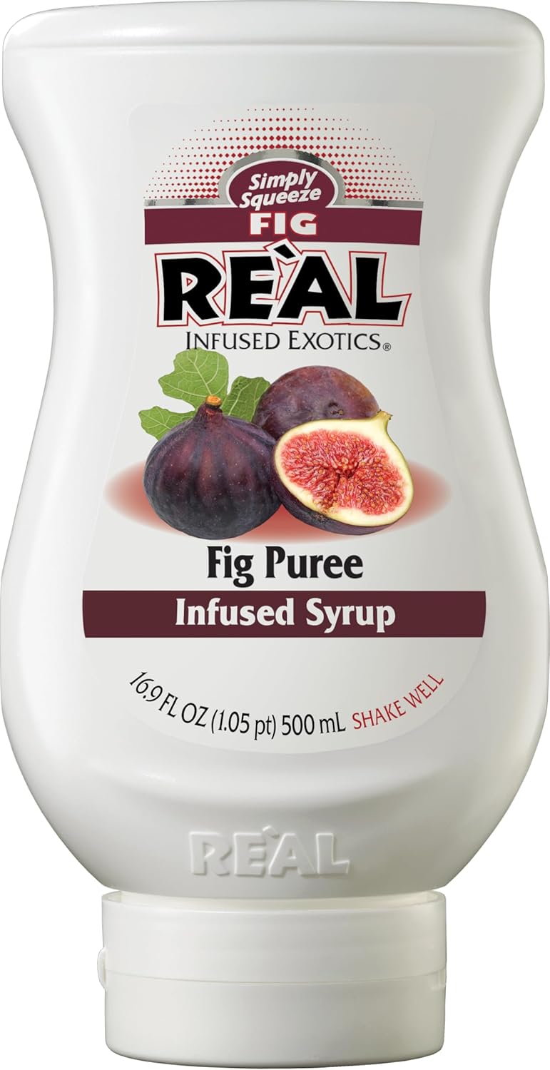 Fig Reàl Infused Exotics, Fig Puree Infused Syrup, 16.9 FL OZ Squeezable Bottle