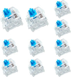 BlingKingdom 10 PCS Blue Switch Replacement 3 PIN Mechanical Keyboard Switches, Clicky, Accurate Typing, Dustproof, LED Keyboard, Gaming Keyboard