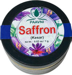 Paavni Saffron (Kesar) 1g (0.03 oz) | No Artificial Preservatives, Sweeteners or Flavours | Packed by Rani Foods Inc.