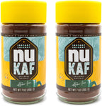 nuKAF By Gourmanity Instant Chicory Coffee Alternative, Brews Like Regular Coffee, All Natural 100% Chicory Root Powder, Great for Your Daily Drink, Rich in Prebiotics, Kosher, 7oz jars (Pack of 2)