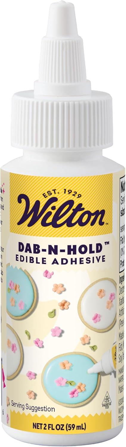 Wilton Dab-N-Hold Edible Adhesive - Clear Food Glue - Baking Accessory for Cake Decoration, Fondant, Sugar Sheets & Icing Decorations - Easy-to-Use - 2 fl oz