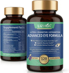 Lutein 40mg & Zeaxanthin 8mg Eye Vitamins, with Astaxanthin, Bilberry, Taurine, Vitamins A C E Zinc, Blue Light & Macular Support, 120 Veggie Capsules