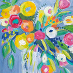 IHR Ideal Home Range Party Napkins Disposable 3-Ply Paper Lunch Napkin Pack, 6.5" x 6.5", Cheerful Blossoms, 20-Count