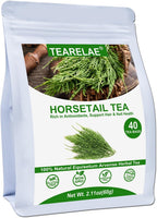 TEARELAE - Premium Horsetail Tea Bags - 1.5g x 40 Count - Natural Dried Horsetail Herb - Cola De Caballo Hierba - Non-GMO - Caffeine-free - Support Nail Health & Hair Growth