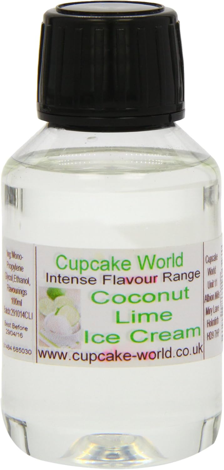 Cupcake World Coconut and Lime Ice Cream Intense Food Flavouring 100 ml