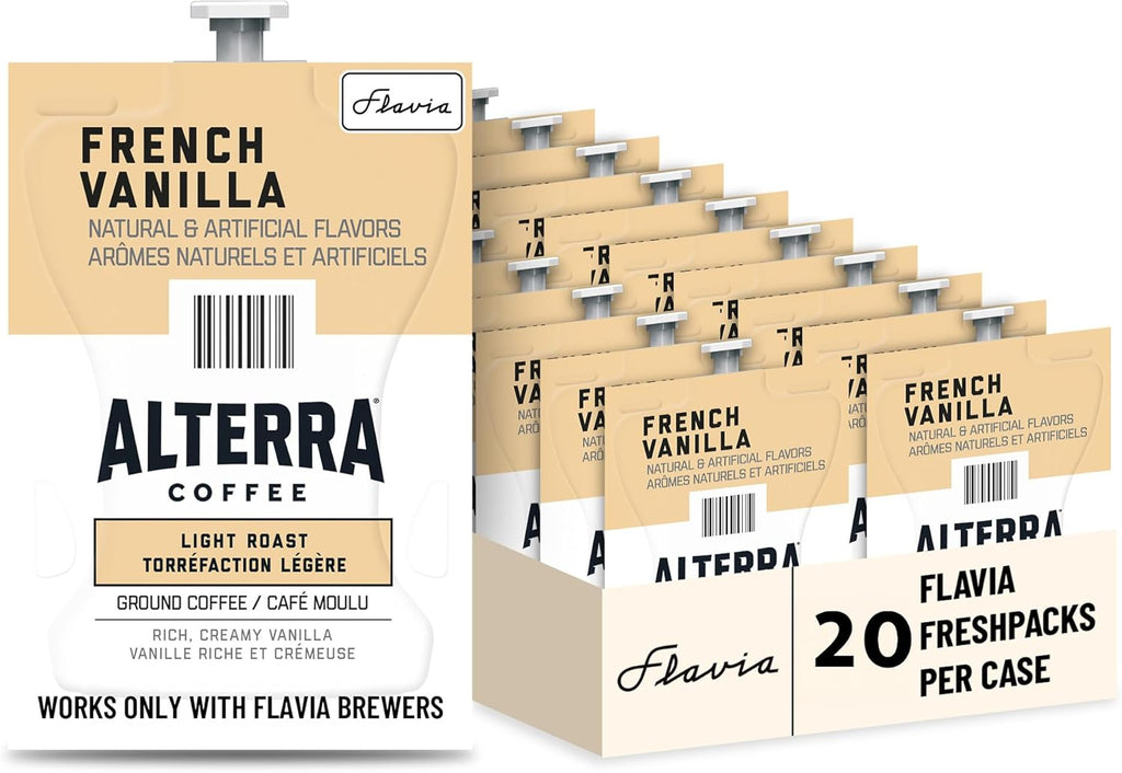 FLAVIA ALTERRA COFFEE, French Vanilla, 20-Count Freshpacks (Pack of 1 Rail)