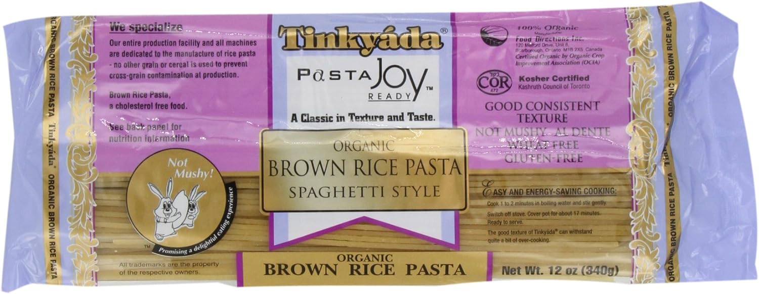 Tinkyada Brown Rice Pasta, Spaghetti, Organic, 12-Ounce (Pack of 6)