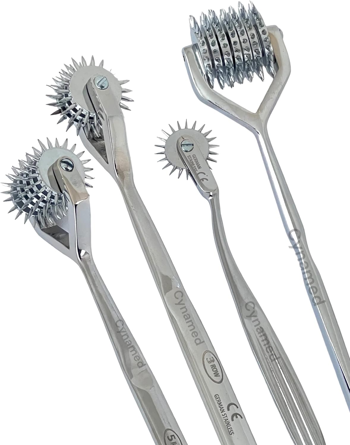 ArTLaB-Premium German Wartenberg Neuro Pinwheel Diagnostic Instrument Sensory Wartenberg Pinwheel 1,3.5,7 Head Strong Wheel Stainless Steel Nerve Tester (Set of 4 (1,3,5,7 Head))