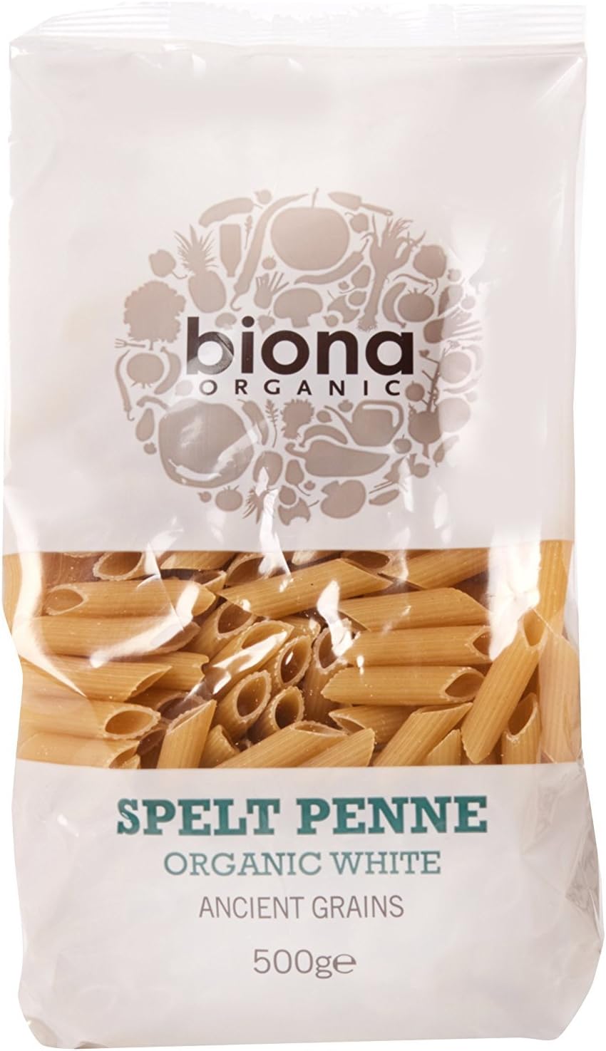 Biona Organic White Spelt Penne 500 g (Pack of 5)