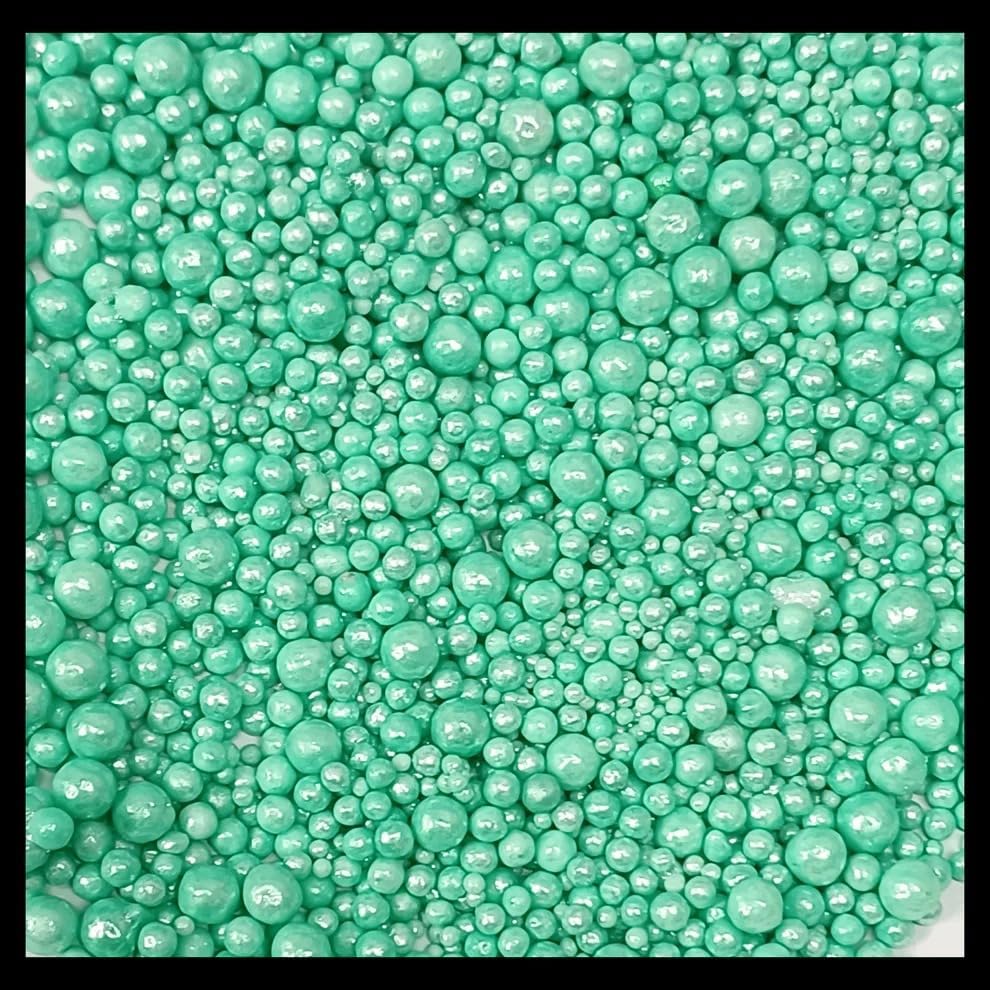 Confect Love Disco Balls Thistle Green Decorative Candy Pearls, Cake Decorating Sprinkles | Vegan, Gluten-Free, Soy-Free, Dairy-Free, Palm Oil-Free – 4.2 Oz
