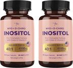 Premium Inositol Supplement Bundle - Myo-Inositol & D-Chiro Inositol Supplement for Women 4100mg (40:1 Ratio) – 9-in-1 Hormonal & Metabolic Support with Folate, Vitamin B6, B12, D3, Zinc & Chromium