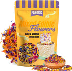 4 Kinds Natural Dried Edilble Flowers Petal Blend (1.5 Ounce), Edible Flowers for Cocktail, Cake Decoration, Soap Making, Ice cream. Include Rose Petals, Cornflower, Osmanthus, and Calendula