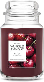 Yankee Candle Black Cherry Scented Candle, 22oz Large Jar with up to 150 Hour Burn Time, Giftable