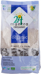 24 Mantra Organic Ragi Flour (Finger Millet Flour) - 4 lbs, Gray
