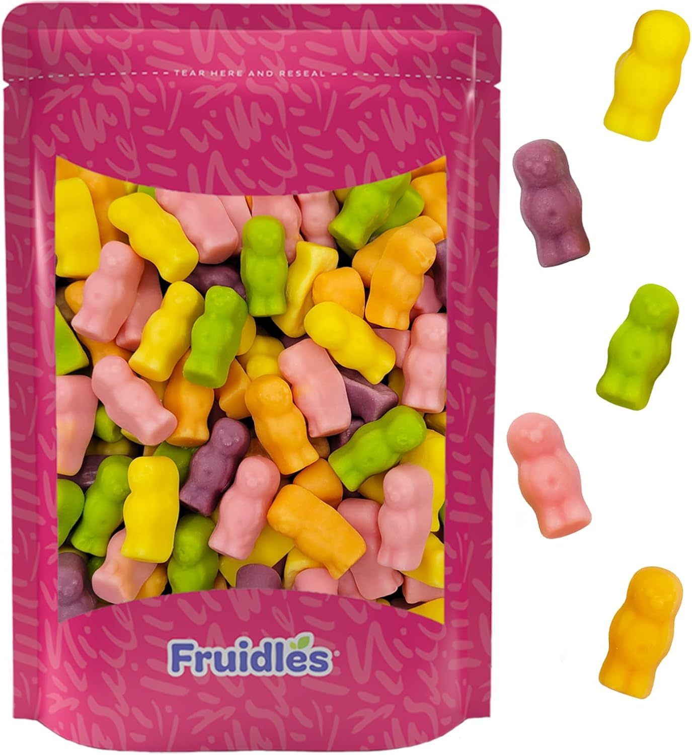 Jelly Babies, English Style Chewy Gummy Candy, Non-GMO (Half-Pound)