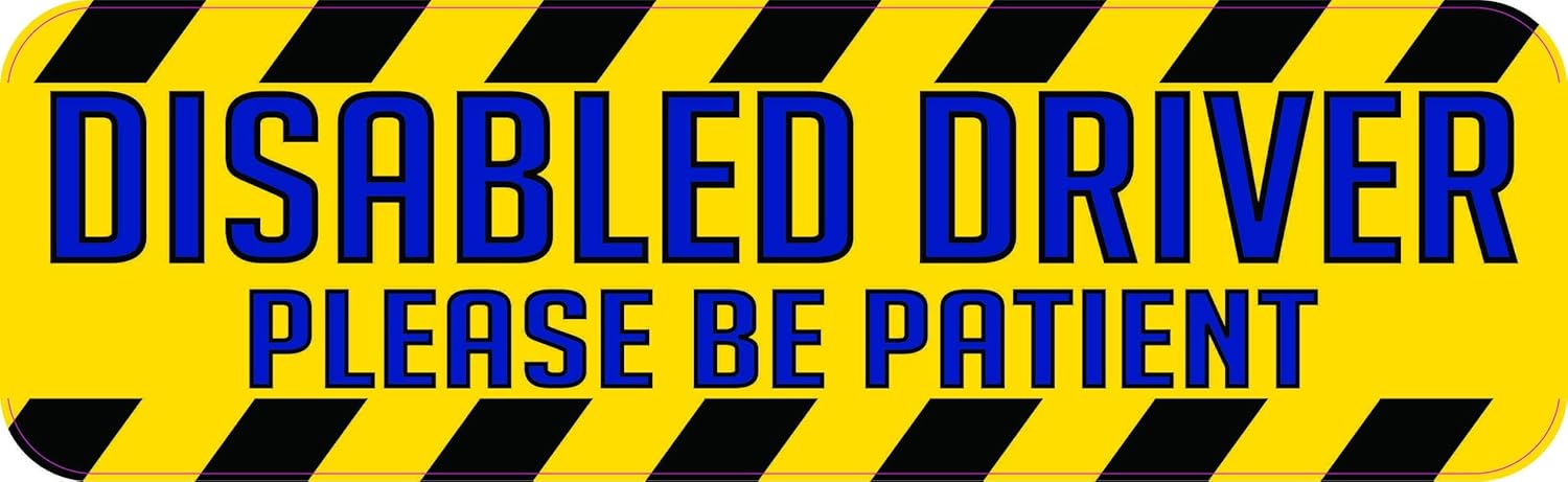 StickerTalk Disabled Driver Vinyl Sticker,