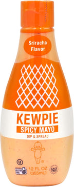 KEWPIE Spicy Mayonnaise (Product of Japan), Rich & Creamy Umami Flavor, Best Mayo for Sandwiches, Salads, Sushi & Dips, 12 fl oz