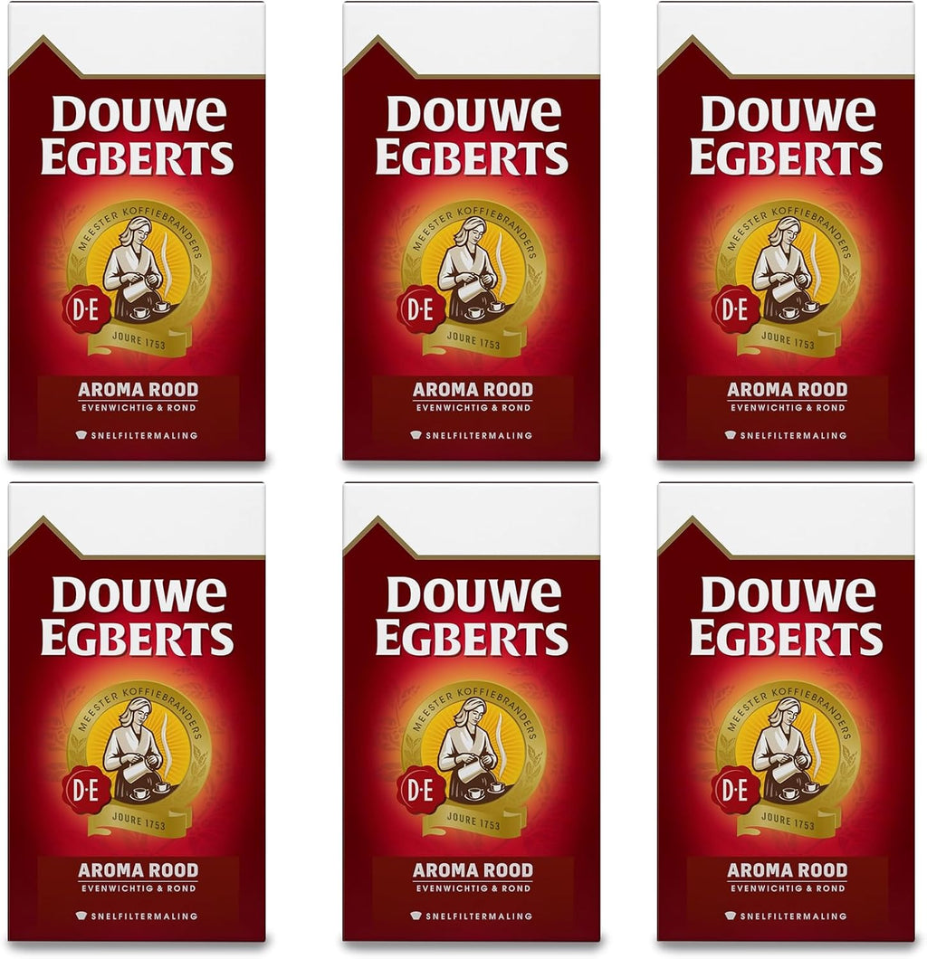 Douwe Egberts Aroma Rood (Course Grind),Imported From Holland, 17.6 Oz (Pack of 6)