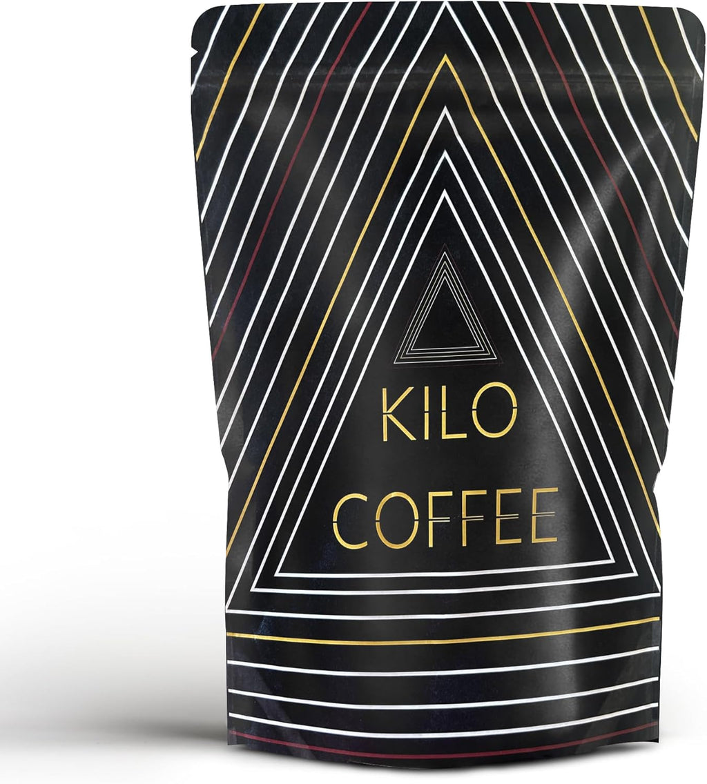 Kilo Coffee with Adaptogenic Mushrooms, Whole Fruiting Body: Lions Mane, Chaga, Reishi, Cordyceps. Single Origin from Puerto Rico. Medium Roast Arabica, Low Acid. 2.2lbs