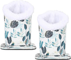 MEGREZ 2PCS Plush Lined Eyeglass Holder, PU Leather Glass stand with Magnetic-Base