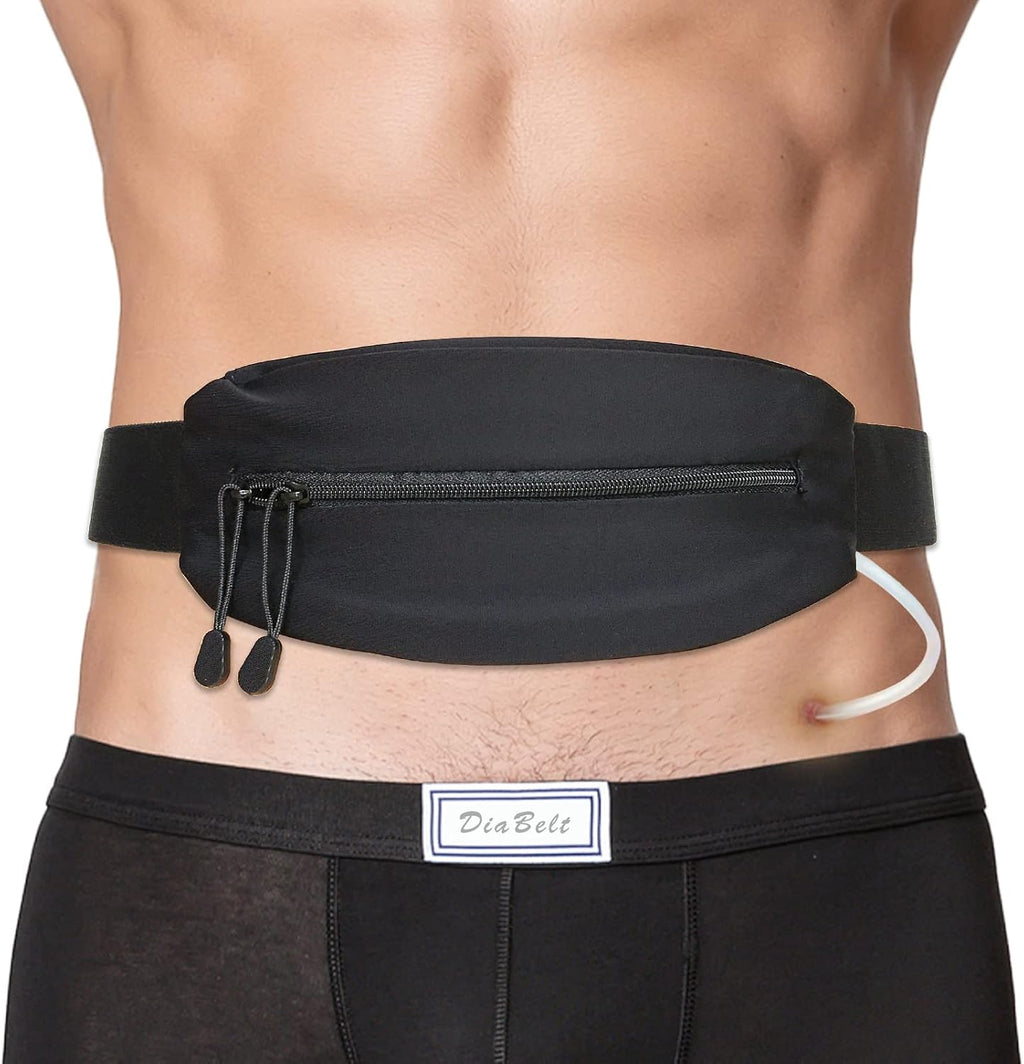 Peritoneal Dialysis Belt PD Catheter Holder Large Pocket G-Tube Abdominal Peg Feeding Tube Belts Kidney Protector Supplies for Adults Women Men