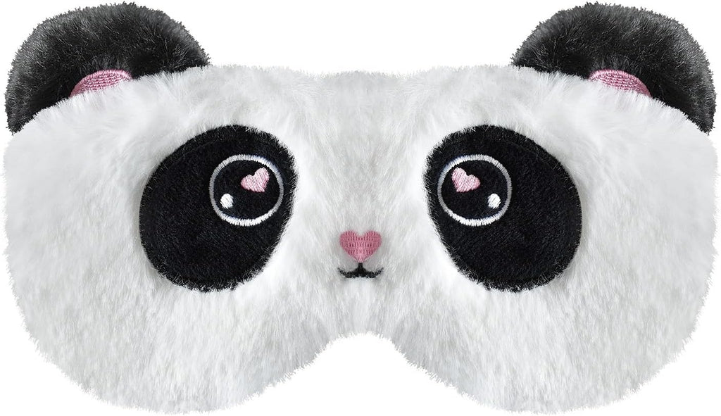 Cute Sleep Masks Cartoon Animal Panda Eye Masks Soft Plush Sleeping Mask Travel Blindfold Eye Shade for Women Men (Panda)