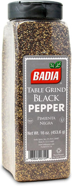 Badia Black Pepper Table Grind, 16 oz - Premium Seasoning for Cooking & Freshly Ground Flavor