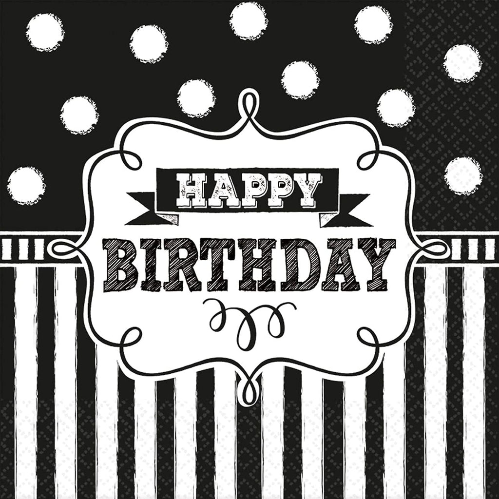 Amscan Luncheon Napkins Party Supplies, One Size, Black