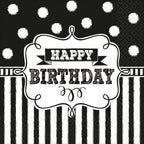 Amscan Luncheon Napkins Party Supplies, One Size, Black