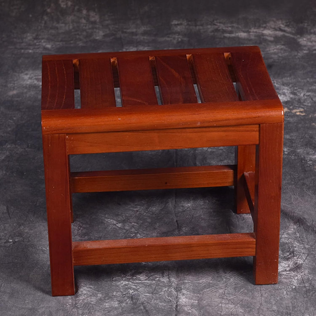 XJHOME Shower/Bath Stools Wooden Bathroom Bench Shower Foot Rest for Bathtub Shaving Legs Spa Sauna Seat Bathing Seat Waterproof Non-Slip for The Elderly Disabled Small Seat (Size : 42x30x40cm)