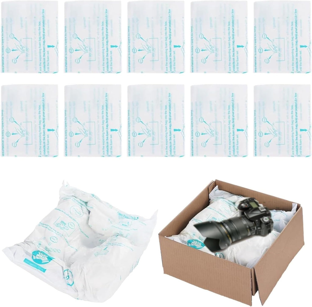 Foam Bag For Shipping, 10pcs Quick Expanding Foam Packaging Bags for Packing, Mailing and Shipping Solutions(14x16inch)
