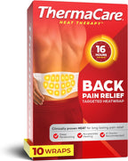 ThermaCare Advanced Back & Hip HeatWraps, Long-Lasting, Disposable Heat Therapy for Lower Back Pain, Muscle Soreness, & Herniated Discs, Drug-Free (L-XL, Pack of 10)
