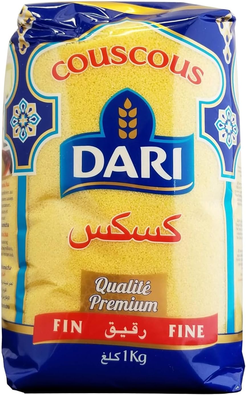 Dari Moroccan Couscous 1kg, 2.2lb (Fine, 1 Pack)