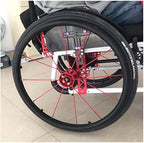 24 Inch/22 Inch Wheelchair Push Rim Covers, 1 Pair Non-Slip Wheelchair Hand Push Cover, Wheelchair Accessories, Push Ring Protective Cover, Wheelchair Rear Wheel(Black,24 Inch)