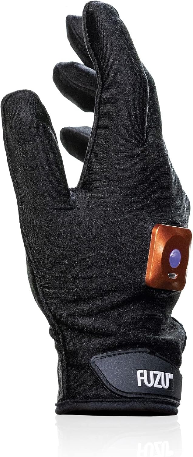 FUZU Vibrating Massage Glove Used for Providing Massages, Massaging Sore Muscles, Back, Neck, Shoulders Legs, 20 Speeds & Patterns, Rechargeable & Waterproof | Right Hand ONLY, Black