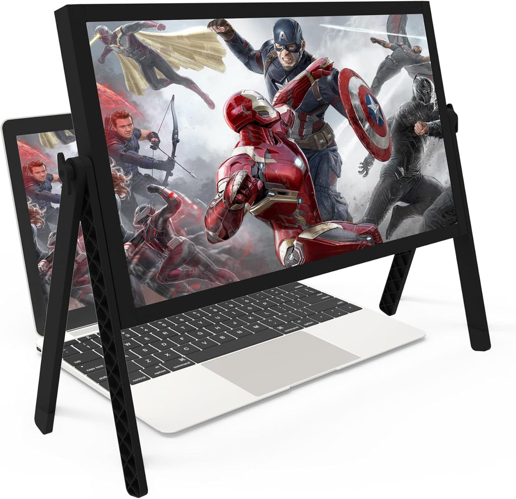 21" Screen Magnifier for Laptop, 3D HD Screen Magnifying for Movies, Videos, and Gaming, Screen Enlarger with Adjustable Angle Design Amplifier Desktop Magnifier for Seniors Reading(Black)