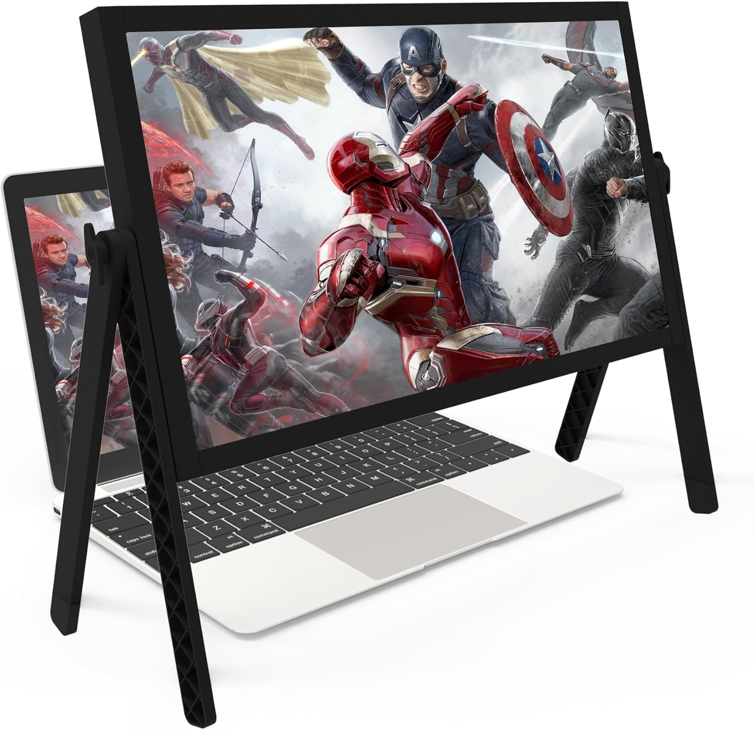 21" Screen Magnifier for Laptop, 3D HD Screen Magnifying for Movies, Videos, and Gaming, Screen Enlarger with Adjustable Angle Design Amplifier Desktop Magnifier for Seniors Reading(Black)