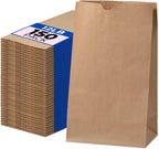 Fit Meal Prep 150 Pack 12 lb Brown Paper Lunch Bags, 13 x 7 x 4.5" Durable Paper Bags Bulk for Packing, Delivery, Take Out, Grocery, Retail Shopping, Premium Kraft Sack for Snacks, Bakery