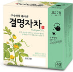 Ssanggye Cassia Seed Tea 1.2g X 40 Tea Bags, Sicklepod Premium Korean Herbal Tea Hot Cold Kyulmyungja Cha 결명자차 Nutty Savory Herb 4 Seasons Made in Korea