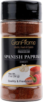 GranAroma Spanish Sweet Paprika, Bold Flavor & Vibrant Color, Perfect for Paella, Stews and BBQ (2 Ounce)