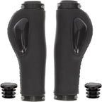 Bike Handlebar Grips Silicone Shockproof Nonslip Cycling Handle Covers with Stitch Lock for Mountain Bike Comfort Grip Set Black