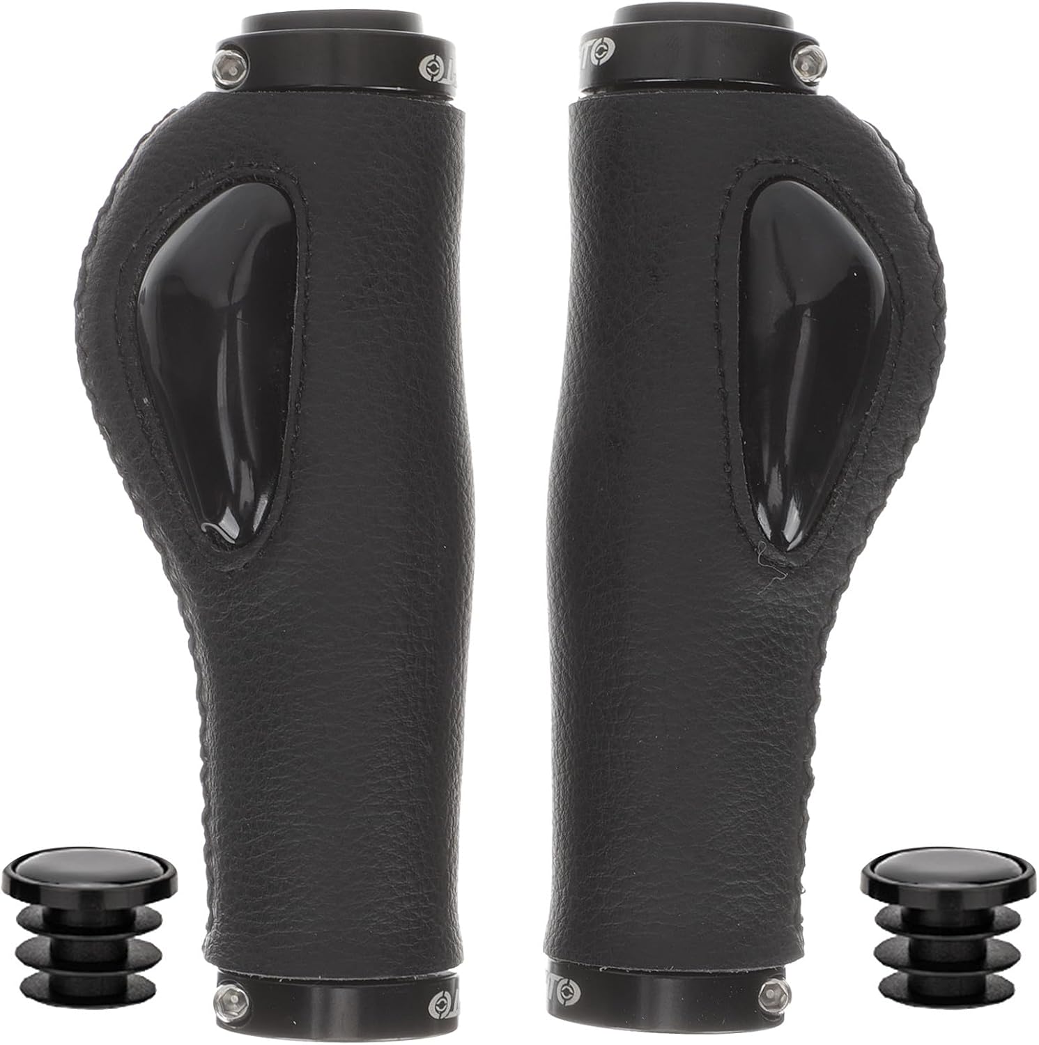 Bike Handlebar Grips Silicone Shockproof Nonslip Cycling Handle Covers with Stitch Lock for Mountain Bike Comfort Grip Set Black