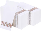 Vplus 200 PACK Guest Towels Disposable Bathroom, Decorative Bathroom Napkins, Soft and Absorbent Disposable Dinner Napkins Cloth Like for Kitchen, Parties, Weddings, Christmas Party(Rose Gold)