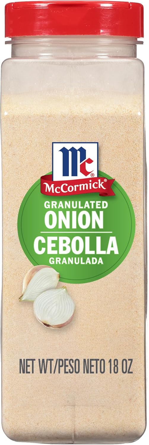 McCormick Granulated Onion, From Whole, White Onions, For Bringing Consistent Flavor to Meals & Recipes, 18 oz